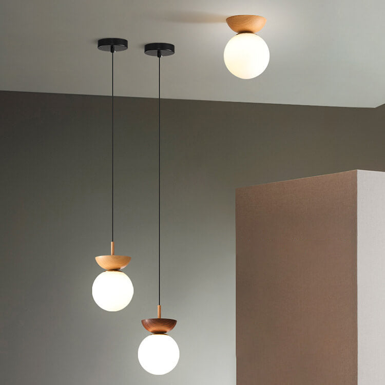 Hanglamp – Elegante Zen-verlichting – Houten constructie, sfeervolle ambiance