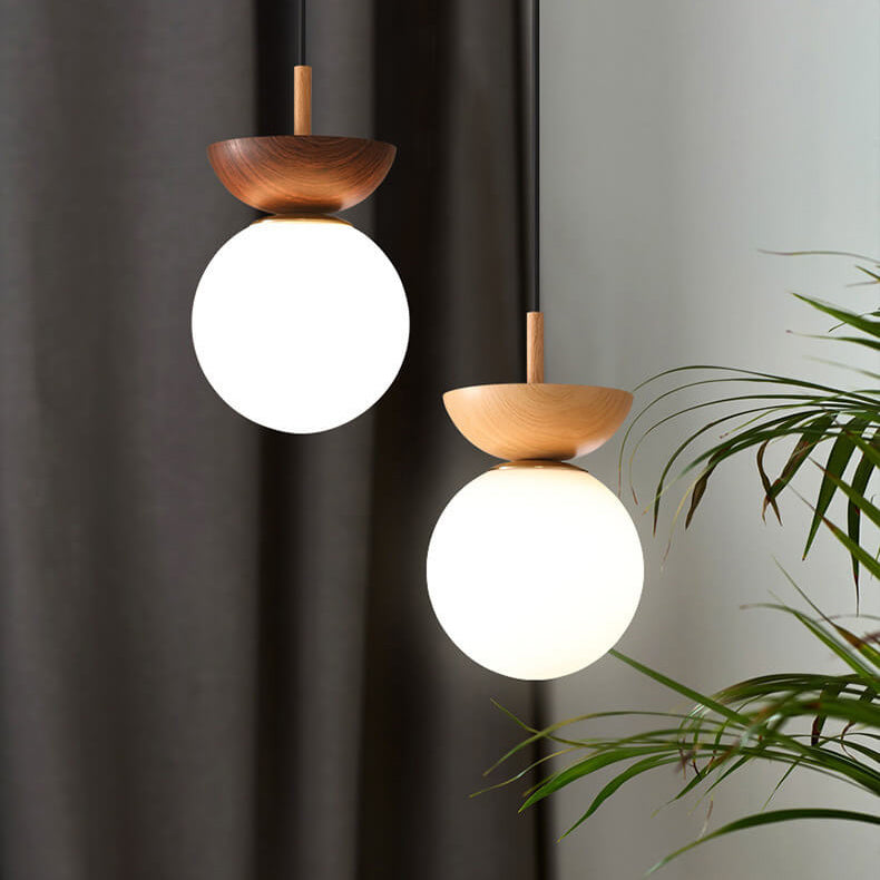 Hanglamp – Elegante Zen-verlichting – Houten constructie, sfeervolle ambiance