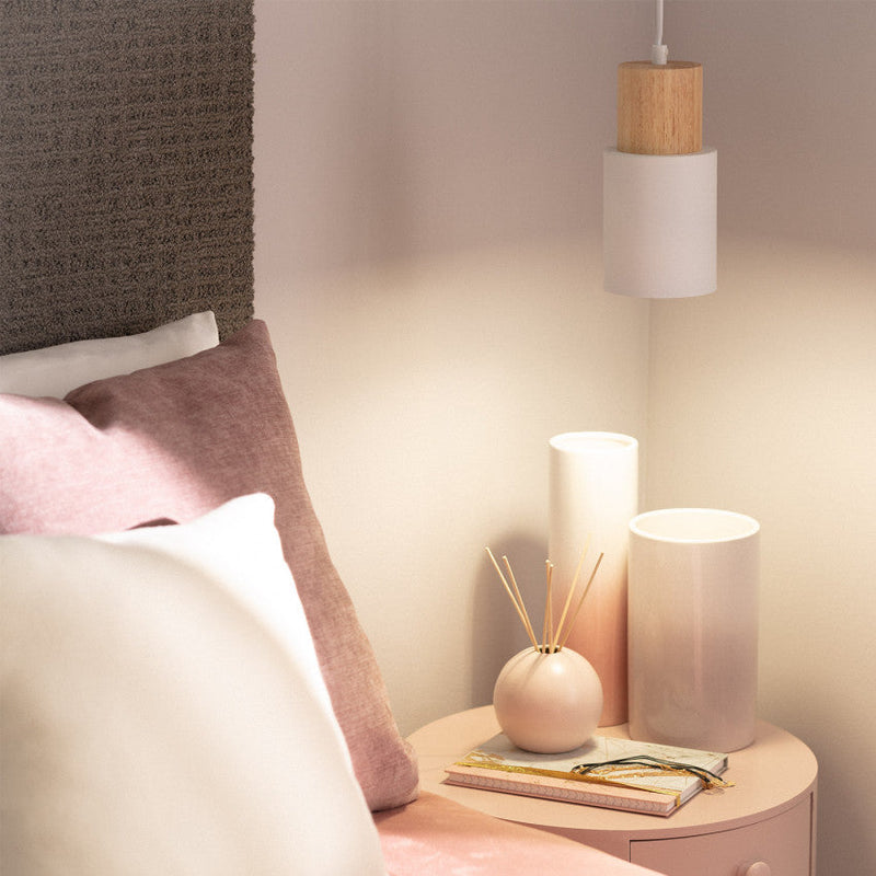 Hanglamp – Cilindervormig ontwerp – Geschikt voor diverse interieurstijlen | E27 fitting, energiezuinig
