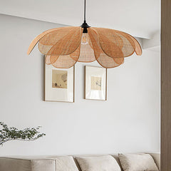 Rattan Hanglamp – Bloemvormig ontwerp – Geschikt voor binnengebruik, duurzaam materiaal