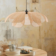 Rattan Hanglamp – Bloemvormig ontwerp – Geschikt voor binnengebruik, duurzaam materiaal
