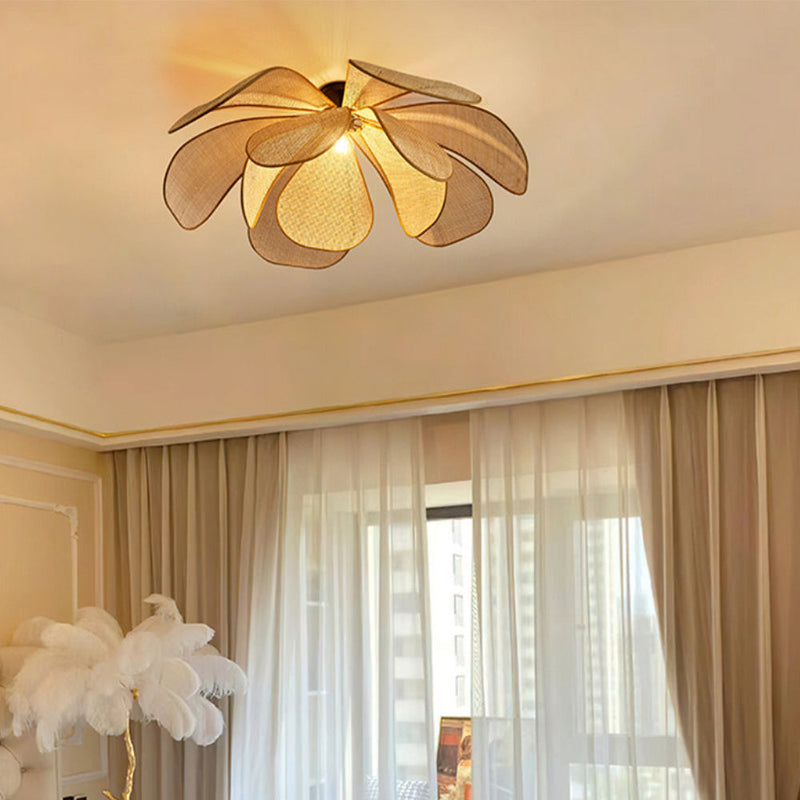 Rattan Hanglamp – Bloemvormig ontwerp – Geschikt voor binnengebruik, duurzaam materiaal