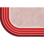 Slaapkamer vloerkleed – Onregelmatig kleurblok streep patroon – Polyester, huisdiervriendelijk