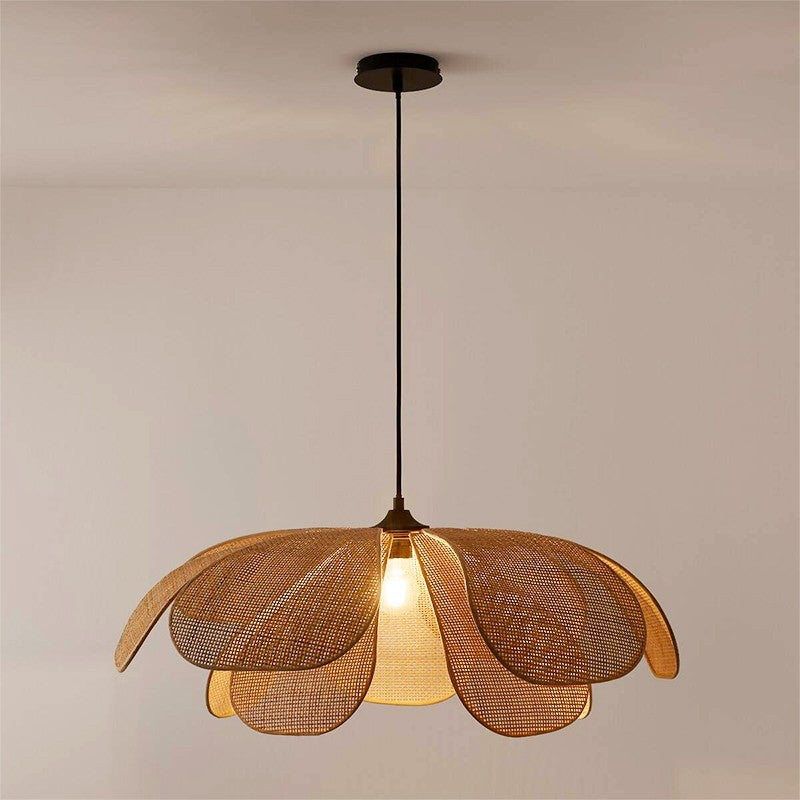 Rattan Hanglamp – Bloemvormig ontwerp – Geschikt voor binnengebruik, duurzaam materiaal