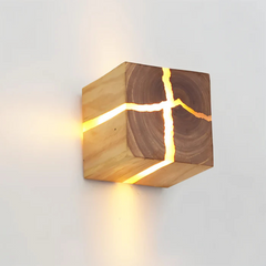 Wandlamp – Stijlvol ontwerp – Hout, LED verlichting, voor binnengebruik