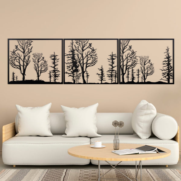 Metalen wanddecoratie | Drieluik | Geschikt voor binnen- en buitentoepassingen