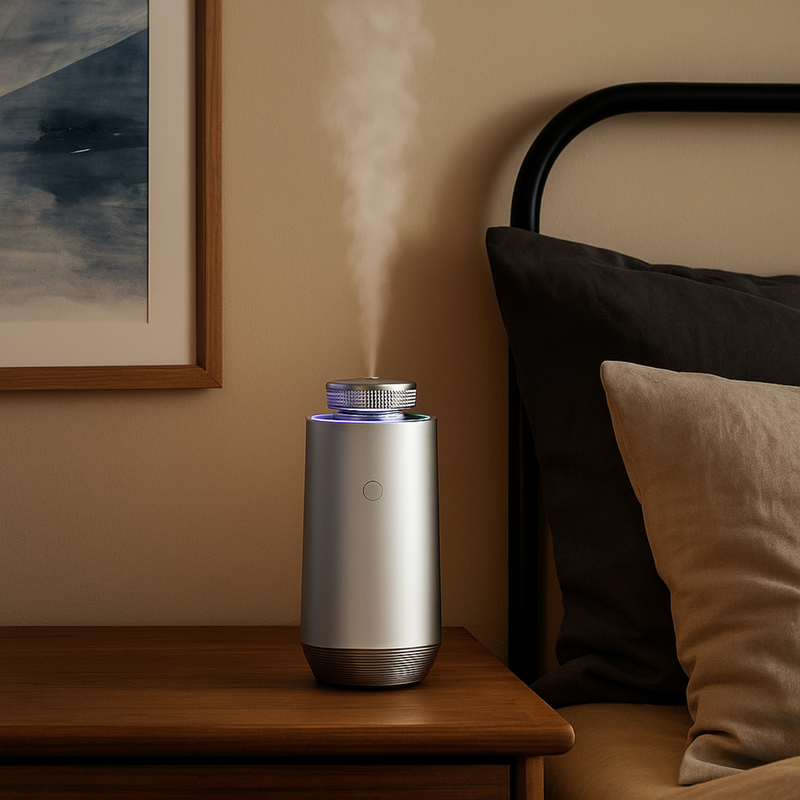 Aroma Diffuser – Smart LED Light | 15 ml Capaciteit, Type-C, Metaal, Geschikt voor Auto