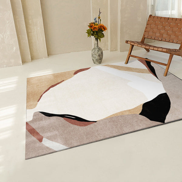 Abstract geprinte gebied tapijt – Trendy design – Polyester, wasbaar, niet-slip achterkant