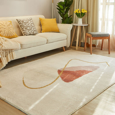 Vloerkleed – Anti-slip | Katoenmix | Easy Care, Multi-kleuren kleurblok design — Rood