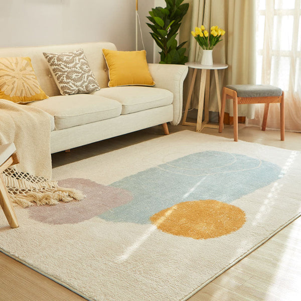 Vloerkleed – Anti-slip | Katoenmix | Easy Care, Multi-kleuren kleurblok design