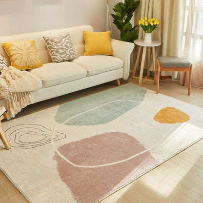 Vloerkleed – Anti-slip | Katoenmix | Easy Care, Multi-kleuren kleurblok design