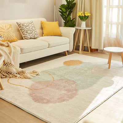 Vloerkleed – Anti-slip | Katoenmix | Easy Care, Multi-kleuren kleurblok design — Groen