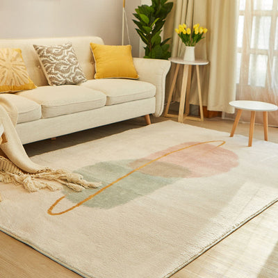 Vloerkleed – Anti-slip | Katoenmix | Easy Care, Multi-kleuren kleurblok design — Roze