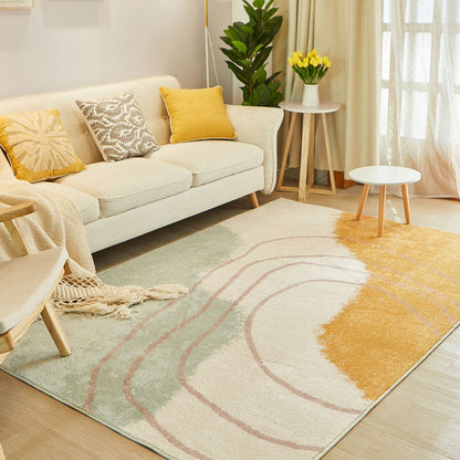 Vloerkleed – Anti-slip | Katoenmix | Easy Care, Multi-kleuren kleurblok design