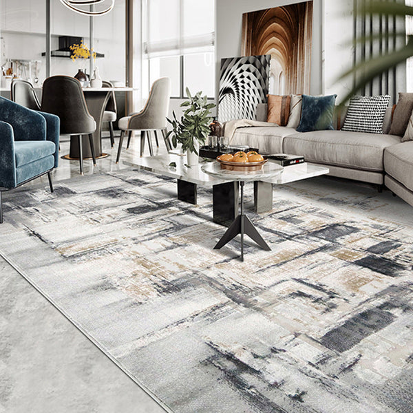 Vloerkleed – Abstracte roestlook – Anti-slip, wasbaar, vlekbestendig voor salon