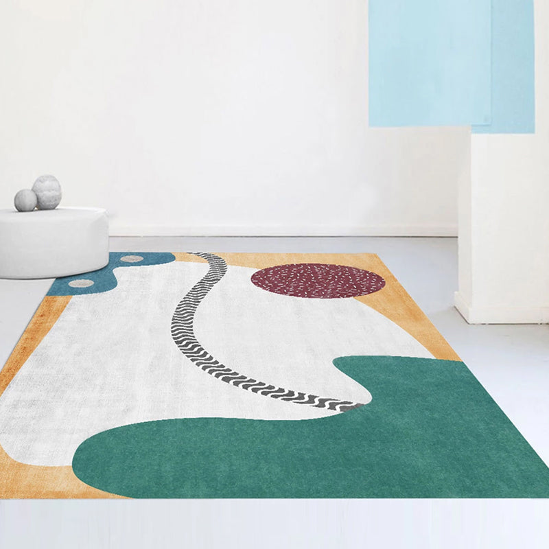 Vloerkleed | Abstracte print | Vlekbestendig, antislip, polyester, machinewasbaar