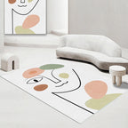 Vloerkleed | Abstracte print | Vlekbestendig, antislip, polyester, machinewasbaar
