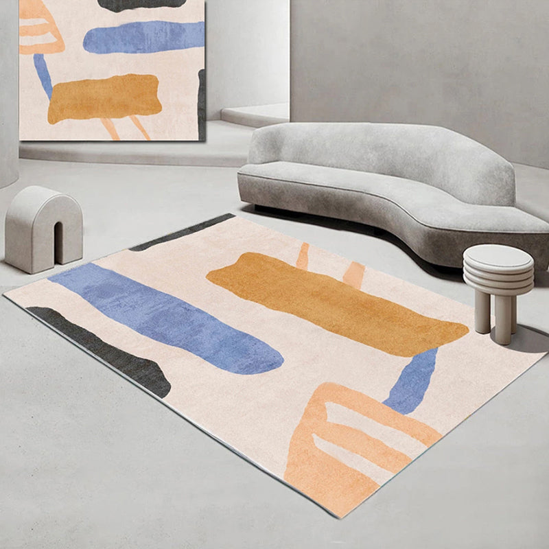 Vloerkleed | Abstracte print | Vlekbestendig, antislip, polyester, machinewasbaar