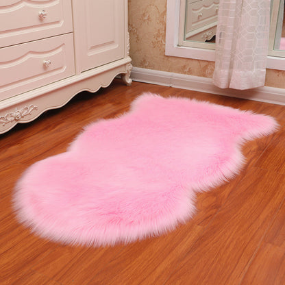 Vloerkleed – Onregelmatige vorm, anti-slip achterkant – Polyester, machine wasbaar, multi-gekleurde design