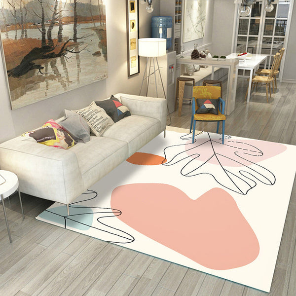 Vloerkleed – Casual ontwerp – Polypropyleen, niet-slip, eenvoudig te onderhouden, binnengebruik