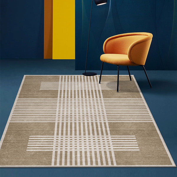 Kleurblok vloerkleed – Wasbaar | Anti-slip achterkant | Polyester, voor binnen gebruik