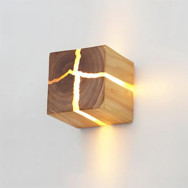 Wandlamp – Stijlvol ontwerp – Hout, LED verlichting, voor binnengebruik