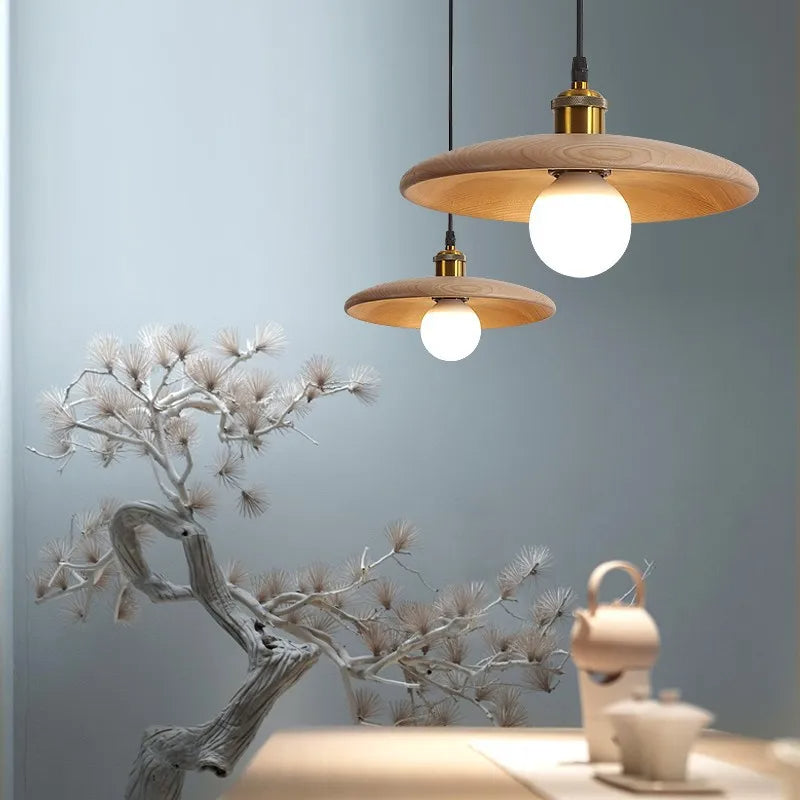 Hanglamp – Houten ontwerp – Verlichting in natuurlijke stijl