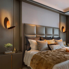 Wandlamp – Elegante Maan-gouden Ontwerp – Creëert Gezellige Sferen