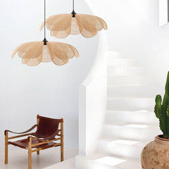 Rattan Hanglamp – Bloemvormig ontwerp – Geschikt voor binnengebruik, duurzaam materiaal