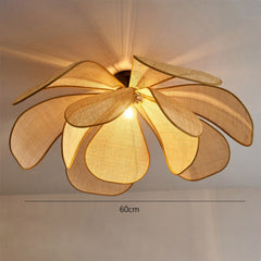 Rattan Hanglamp – Bloemvormig ontwerp – Geschikt voor binnengebruik, duurzaam materiaal