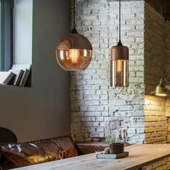 Hanglamp – Scandinavisch design – Hout met getint glas