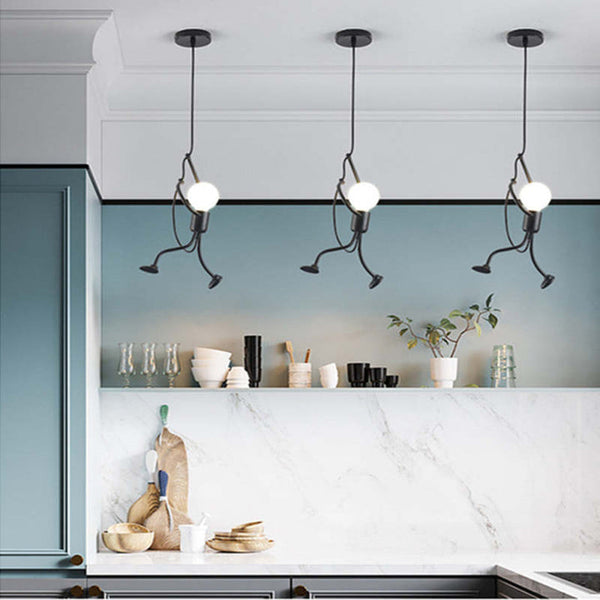 Hanglamp | Retro-stijl | IJzer met decoratieve bevestiging