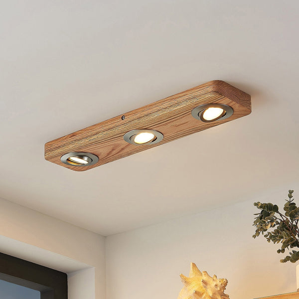 Plafondlamp – Multi-directioneel – Eiken houten spot