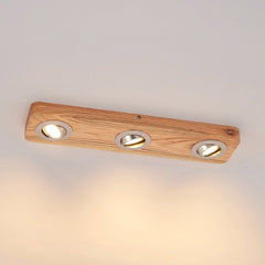 Plafondlamp – Multi-directioneel – Eiken houten spot