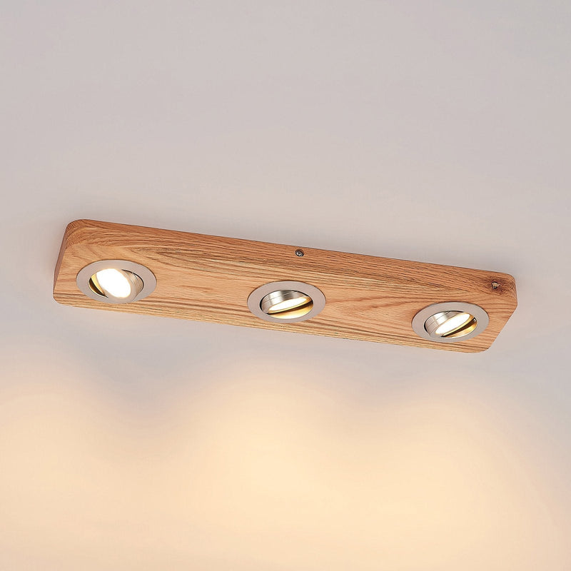 Plafondlamp – Multi-directioneel – Eiken houten spot