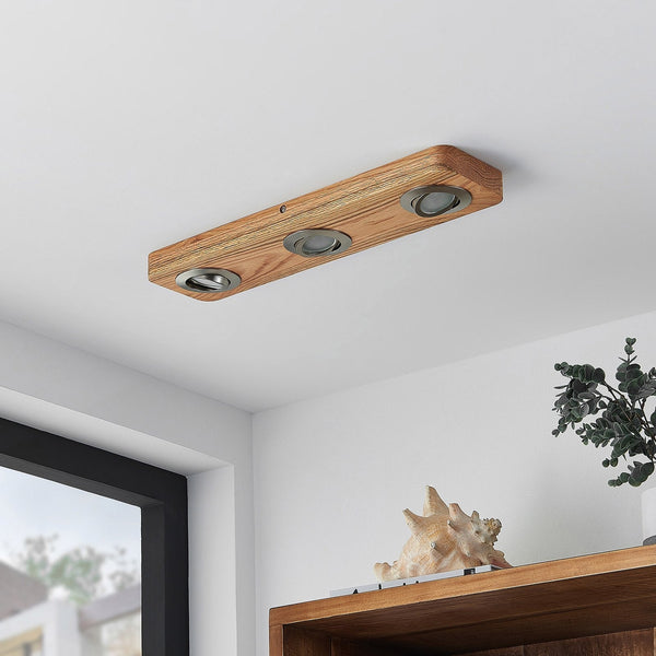 Plafondlamp – Multi-directioneel – Eiken houten spot