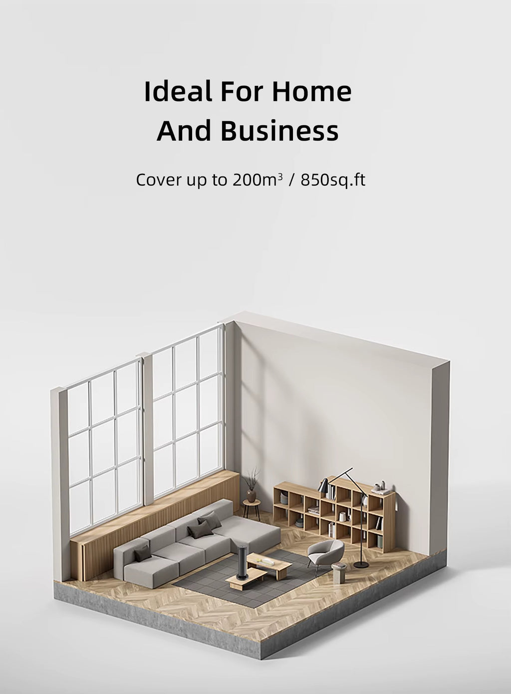 Tall Floor Aroma Diffuser M-090L | 120ml | Bluetooth & Remote Control