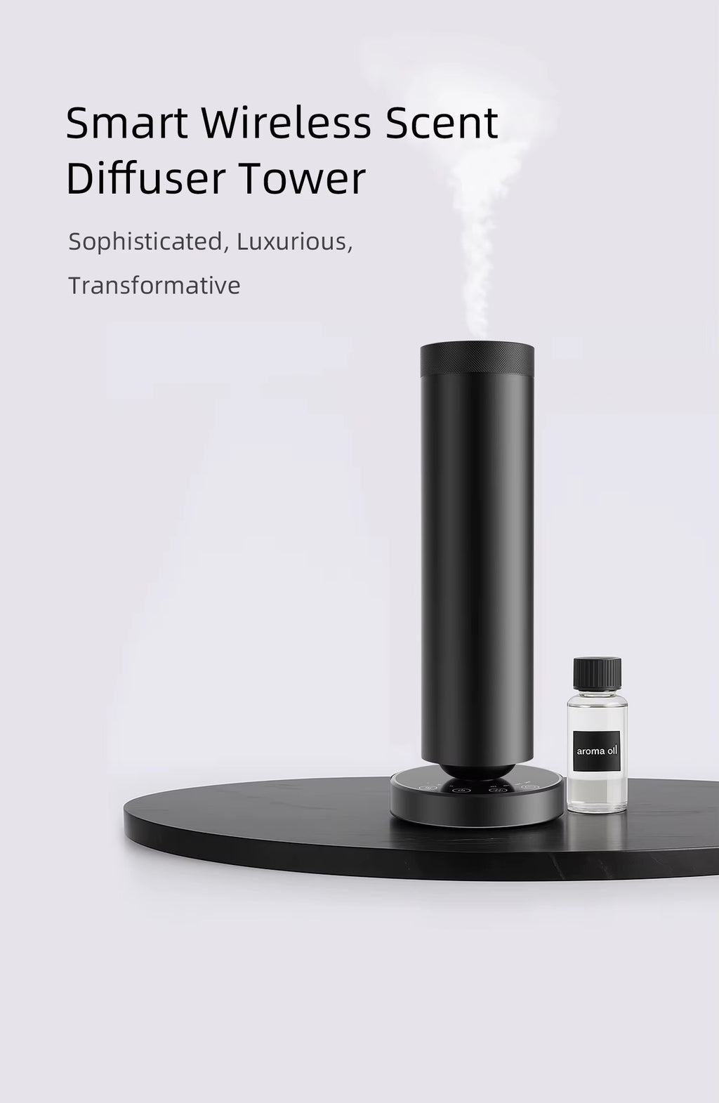 Tall Floor Aroma Diffuser M-090L | 120ml | Bluetooth & Remote Control