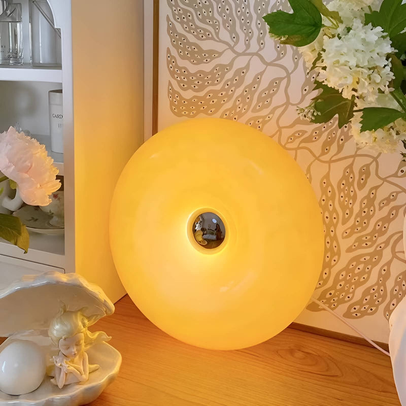 Decoratieve Glazen Tafellamp – Bauhaus Donut Lamp – Geschikt voor Binnengebruik