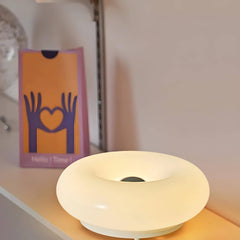 Decoratieve Glazen Tafellamp – Bauhaus Donut Lamp – Geschikt voor Binnengebruik
