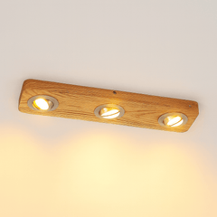 Plafondlamp – Multi-directioneel – Eiken houten spot