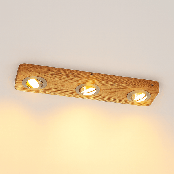 Plafondlamp – Multi-directioneel – Eiken houten spot
