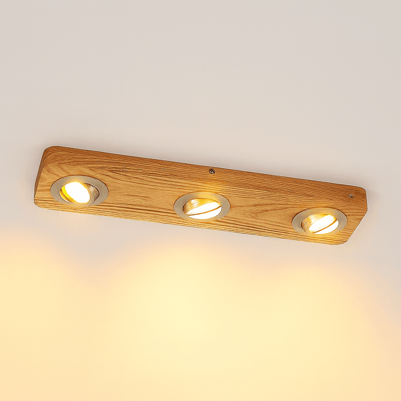 Plafondlamp – Multi-directioneel – Eiken houten spot
