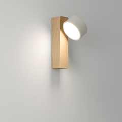 Wandlamp – Stijlvolle natuurstenen lamp – Off-white travertin materiaal