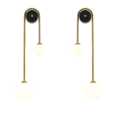Wandlamp – Modern ontwerp met gebogen arm – Glazen scherm, geschikt voor diverse interieurstijlen