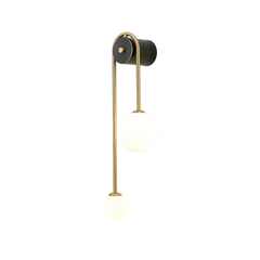 Wandlamp – Modern ontwerp met gebogen arm – Glazen scherm, geschikt voor diverse interieurstijlen