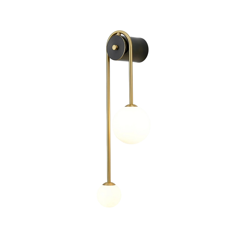 Wandlamp – Modern ontwerp met gebogen arm – Glazen scherm, geschikt voor diverse interieurstijlen