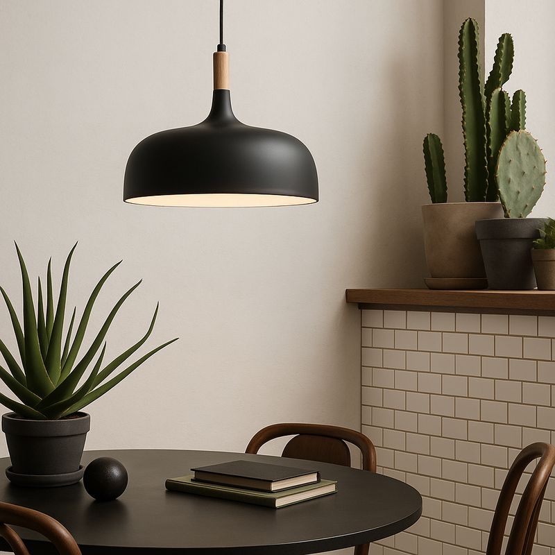 Hanglamp – Modern ontwerp – Warme houten afwerking, Noordelijke stijl
