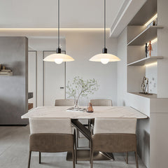 Hanglamp – Elegant minimalistisch design – Witte glazen constructie