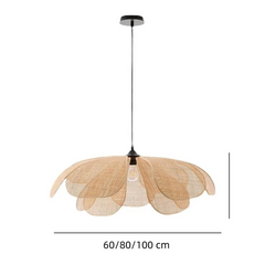 Rattan Hanglamp – Bloemvormig ontwerp – Geschikt voor binnengebruik, duurzaam materiaal